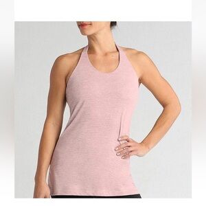 Manduka Light Pink/lavender Tie Halter Top